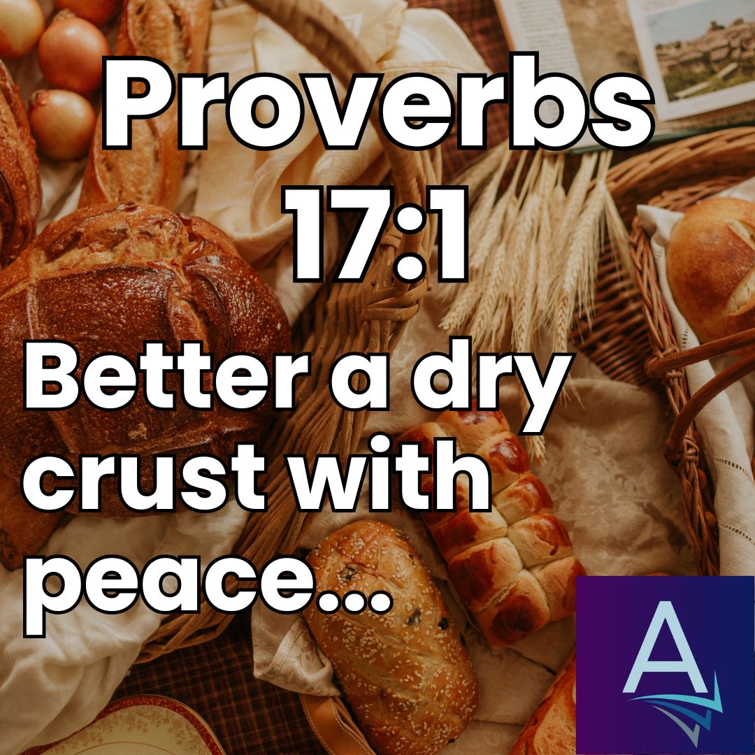 Proverbs 17:1 Better a dry crust with peace - thumbnail