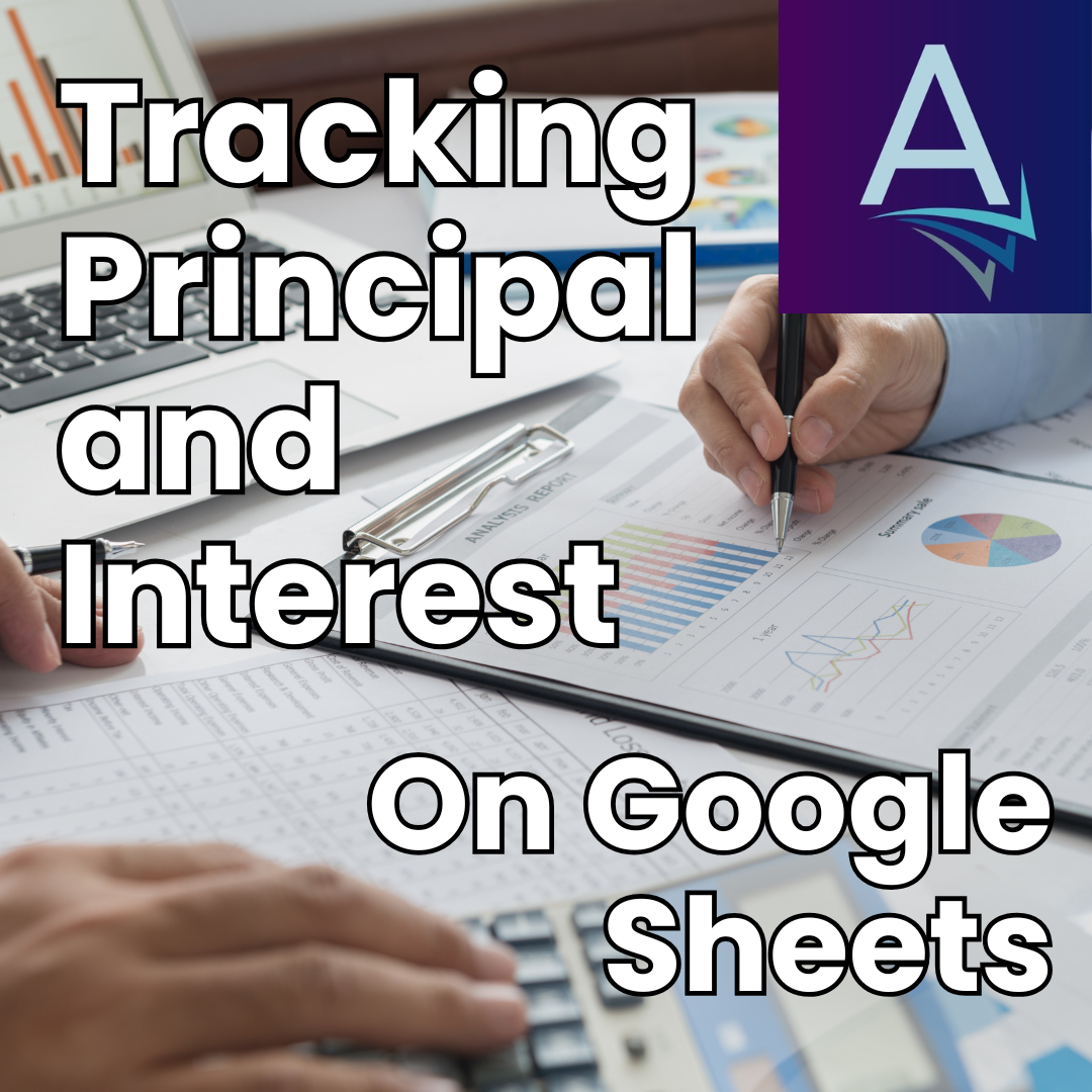 Spreadsheet tracking notes payable principal and interest payments